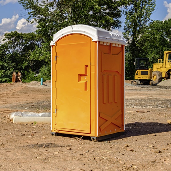 how often are the portable restrooms cleaned and serviced during a rental period in Martin Michigan